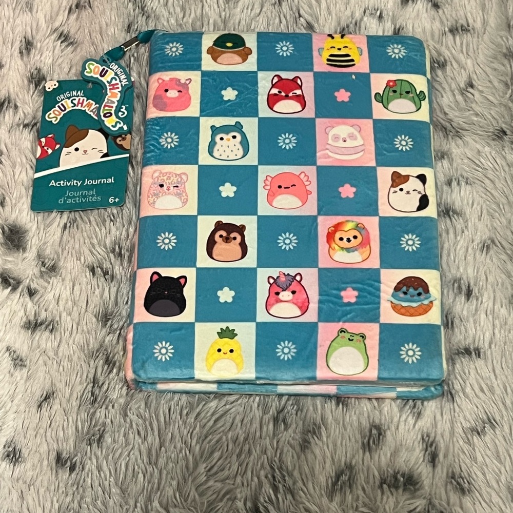 NEW Squishmallow Activity Journal with Bookmark Soft Fuzzy